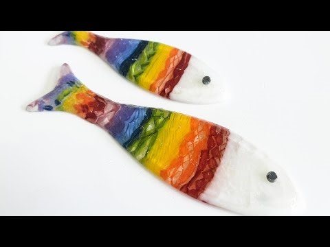 Fused Glass Rainbow Fish