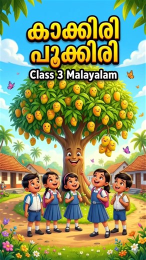 Kakkiri Pookkiri 🍋🎶 | Class 3 Malayalam | Beautiful Children's Song | #Shorts