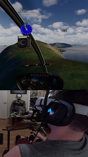 MSFS 2024 | Great Blasket Island Flyover | CowanSim R22 | #flightsim #vr #ireland