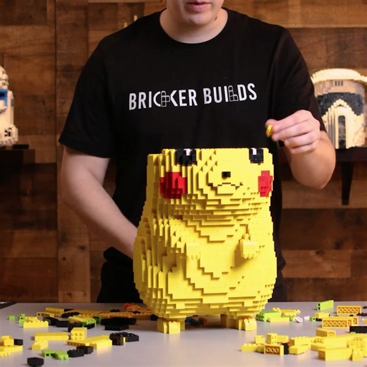 Bricker Builds on Instagram: "Want to build an adorable electric mouse with LEGO bricks? You’ve come to the right place! This model stands 19" tall and is built with 2,802 bricks. The instructions show you how to build it step-by-step, using the same simple process the LEGO® model builders use to build theme park and convention displays. The electric mouse also comes with an adorable Detective hat included! Link in bio - follow @brickerbuilds for more content featuring this model and others like