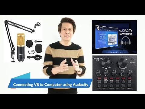 Connecting V8 to Computer using Audacity (Bm 800 + V8 + Audacity)