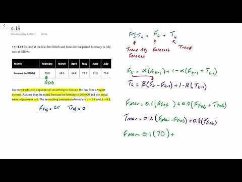 Forecasting using Trend Adjusted Exponential Smoothing