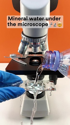 Mineral Water Magnified 400 Times: A Microscopic View