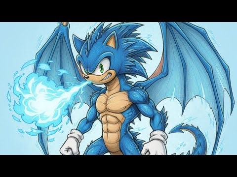 Drawing Challenge: Sonic Speed vs dragon sonic (Transformation n'3)"