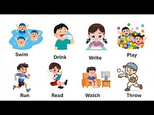 100 Action Verbs for beginners l Action Verbs l Daily sentence l Daily Routine l Verbs