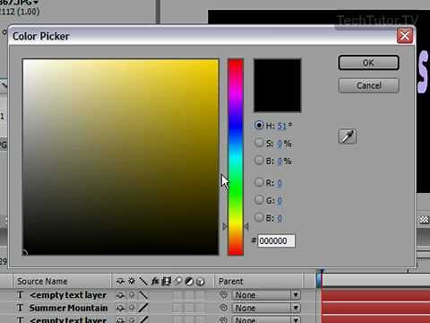 Change the Composition's Background Color in After Effects CS3