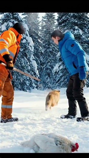 Two Men Save a Chicken From a Fox 🦊🐓