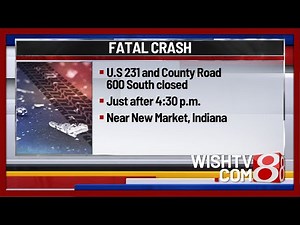Fatal crash closes intersection in southern Montgomery County, Indiana