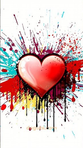 How I Design a Graffiti Heart for Valentine's Day #adobeillustrator #dagubi #graphicdesign