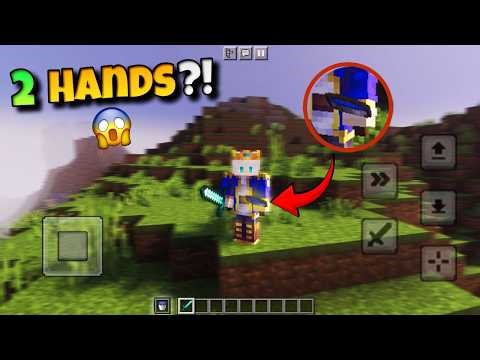 Minecraft PE Offhand Mod (Use 2 Items at Once!) 😱