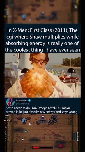 In X-Men: First Class (2011), The cgi where Shaw multiplies while absorbing energy is really one of