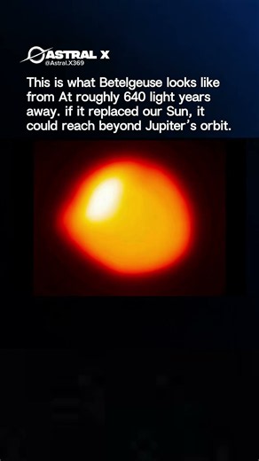 If this star replaced our Sun, it would swallow Jupiter's orbit