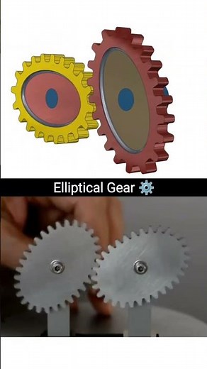 Elliptical Gear ⚙️ Mechanism #mechanism #engineering #gear #gearsystem #3ddesign #cad
