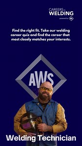 115 reactions · 21 shares | We're here to help! Take our welding career quiz and find the career that most closely matches your interests. | American Welding Society | Facebook