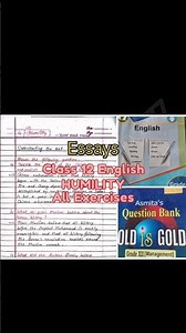 Humility | Class 12 English | Questions and Answers