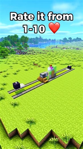 How to build a working train in Minecraft? #minecraft #minecrafttrain #train