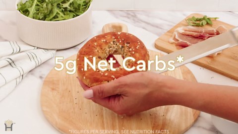 Hero Everything Bagel - 5g Net Carbs, 17g Protein, High Fiber, 140 Calories per serving (2 packs (10 bagels))