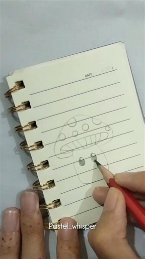 How to draw a cute mushroom 🍄 Easy drawing tutorial for beginners