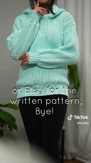 How to crochet a cozy hoodie in 4 easy steps. #crochet #crochetersoftiktok #crochettiktok #crochettok #crochettutorial #crochetaddiction #youtube #youtuber #tcddiy #fyp #foryoupage