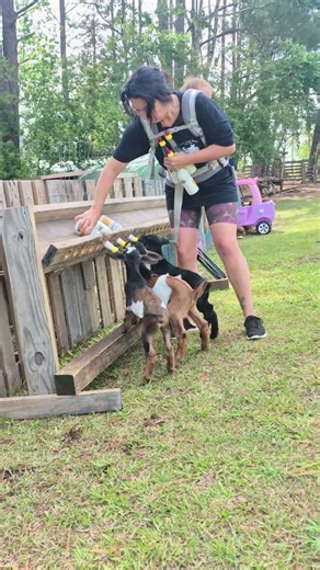 Toddler Helps His Farmer Mom
