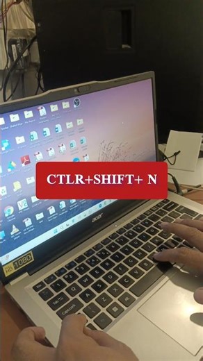 How to Create a Folder on Laptop/Desktop 📁 | #shorts #computer #keyboard #newfolder #youtubeshorts