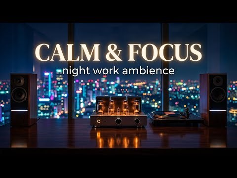 Smooth Jazz & Soulful R&B Rainy Window Night View 4K – Soft Instrumentals for Overthinking & Calm...
