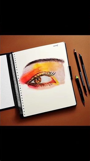 Eye Drawing Tutorial | Hyper Realistic Eye Art with Colored Pencils#shorts