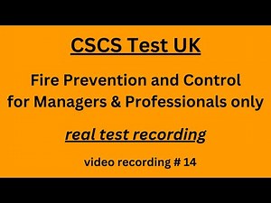 CSCS Test UK 2024 | CSCS Card UK | CSCS Test for Managers & Professionals| #14 #fire #prevention
