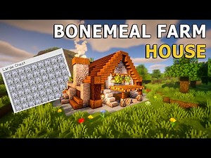 Minecraft AUTOMATIC BONEMEAL FARM HOUSE for Any WORLD in 1.20 | Aesthetic Farm