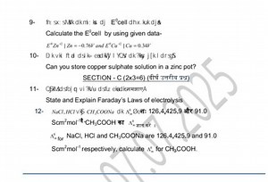 Calculate the standard cell potential (E^\circ_{\text{cell}}) u... | Filo