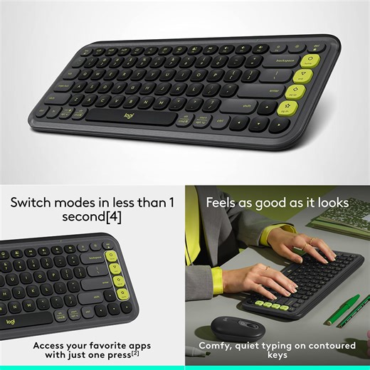 Logitech POP ICON Keys Wireless Keyboard is Perfect for Travel, Magic Keyboard Alternative