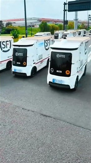 Robot Delivery Fleet Taking Over the Streets! 🤖📦 #Shorts