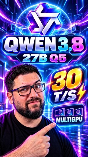 Qwen 3.8 27B Q5 a 30 T/S en LOCAL 🔥 RTX 5070 + 5060 Ti