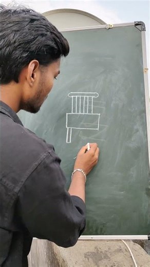 How to draw 4 line to chair 🪑 Drawing try this #art #shorts