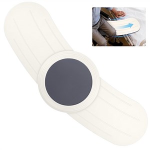 Curved Transfer Board with Track Pulley Turntable, Sliding Board for Smooth Pain-Free Transfers from Wheelchair to Bed Car, Holds up to 400 Pounds, White