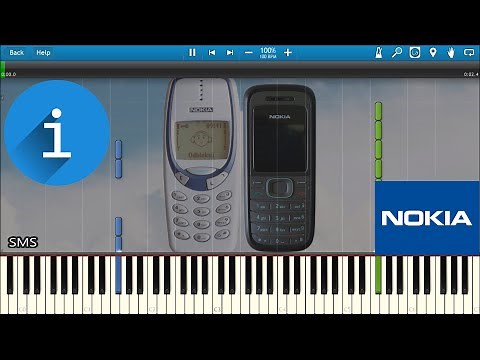 NOKIA SOUNDS IN SYNTHESIA - Piano Tutorial [Easy]