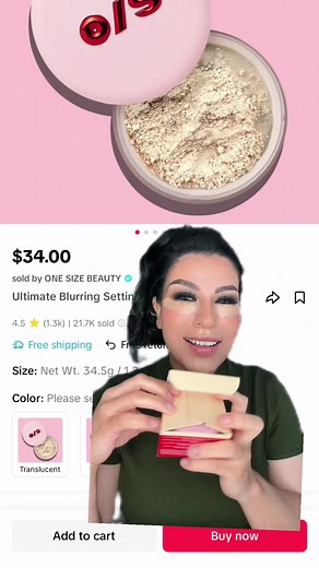 Finally got the viral setting powder from @ONE SIZE BEAUTY @Patrick Starrr and I’m very impressed wow🔥👌 it’s definitely worth the hype…. Get yours Now 👇💞…. #fyp#fypkeup #beauty #onesize #powder #settingpowder #makeupreview #afghan ##greenscreen