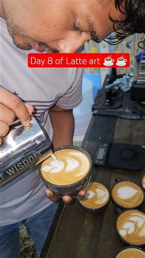 23 seconds of Latte Art Workshop tutorials: new Trainee ☕🎨✨ #LatteArt #Workshop #Tutorials #Trainee