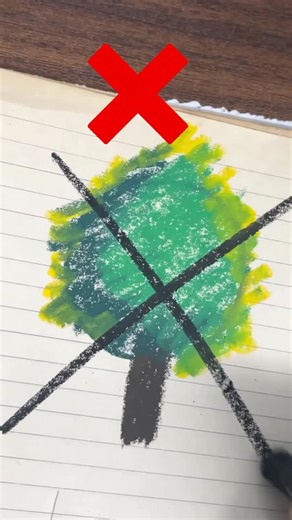 Preeti Prasad | How to draw simple tree 🌳 🥰✨ easy tutorial #art #shorts | Instagram