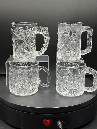 Vintage - Mcdonald’s “batman Forever” 3D Embossed Collector Glass Cup Mug – 1995 - Etsy