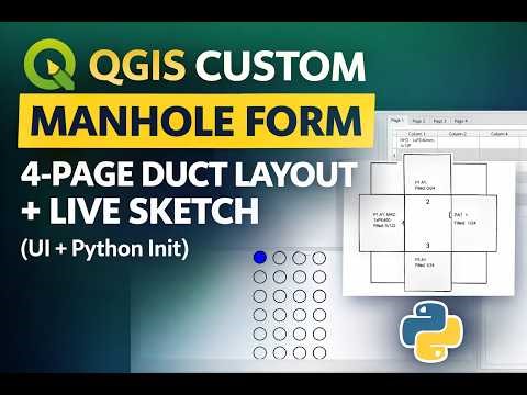 FiberQ - QGIS Custom Manhole Form: 4-Page Duct Layout + Live Sketch (UI + Python Init)