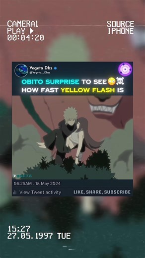 Obito Surprise To See How Fast Yellow Flash is.. 🤯🔥 #viral
