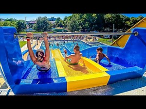 Family Multi RACER Water Slide at Adrenaline Waterpark Zalakaros