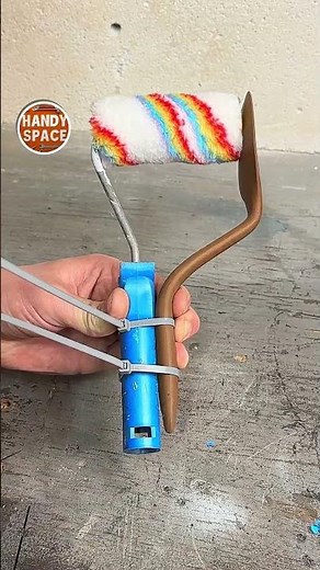 Perfect Paint Edge! Roller and Rubber Spatula Trick! #painting