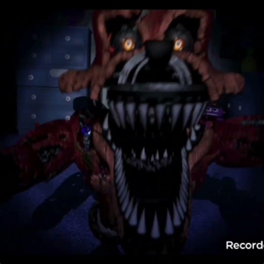 FNAF 4 jumpscares of Nightmare Foxy and Nightmare Chica|sorry for late upload