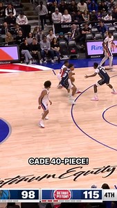 Cade drives inside for 40 points! 🔥 | NBA