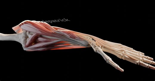 Arm Anatomy Study Created in 3D with Blender's Geometry Nodes