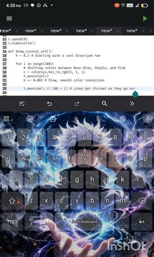 I made a turtle program using python.