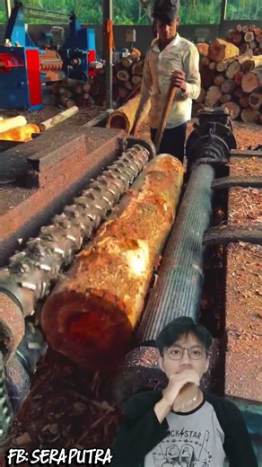 Mesin Debarker: Rahasia Kayu Bersih Siap Potong! #shorts #mesin #debarker