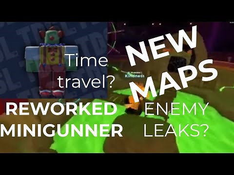 MASSIVE LEAKS! LEAKED GAMEPLAY, NEW MAPS, ENEMIES, AND GOLDEN MINIGUNNER!!! Tower Defense Simulator